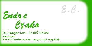 endre czako business card